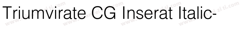 Triumvirate CG Inserat Italic字体转换
